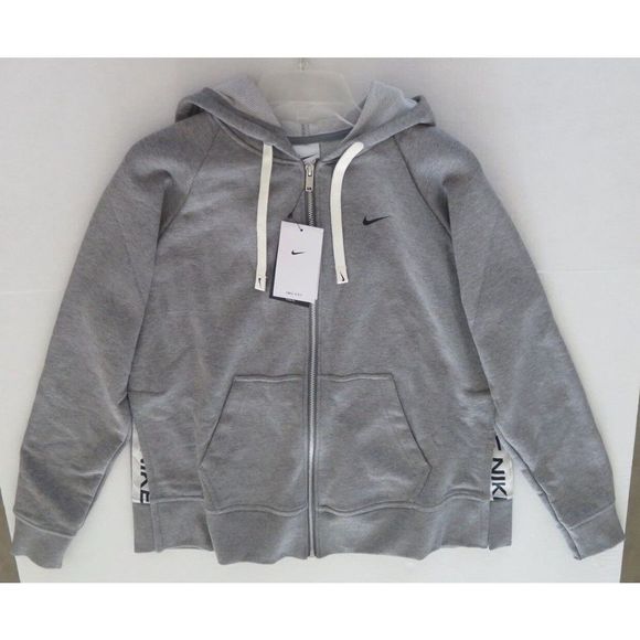 Nike CU7009 Women's Sz S Gray Dri-Fit Get Fit Full Zip Hooded Training Jacket - Picture 3 of 8